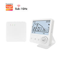Termostato Wifi Tuya Inalámbrico Para Calefacción De Boilero Compatible Con Alexa Y Google Home Control De Temperatura Para Calentamiento De Agua Y Gas Batería Operada - details 13