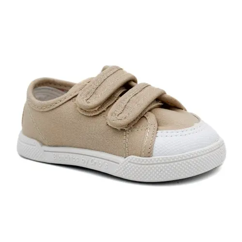 Zapatillas lona respetuosas BLANDITOS COCO con doble velcro en tres colores. - 1