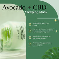 London Botanical Laboratories Aguacate + CBD | Mascarilla para dormir de aguacate Moisture Fill de 8 horas 50 ml - details 2