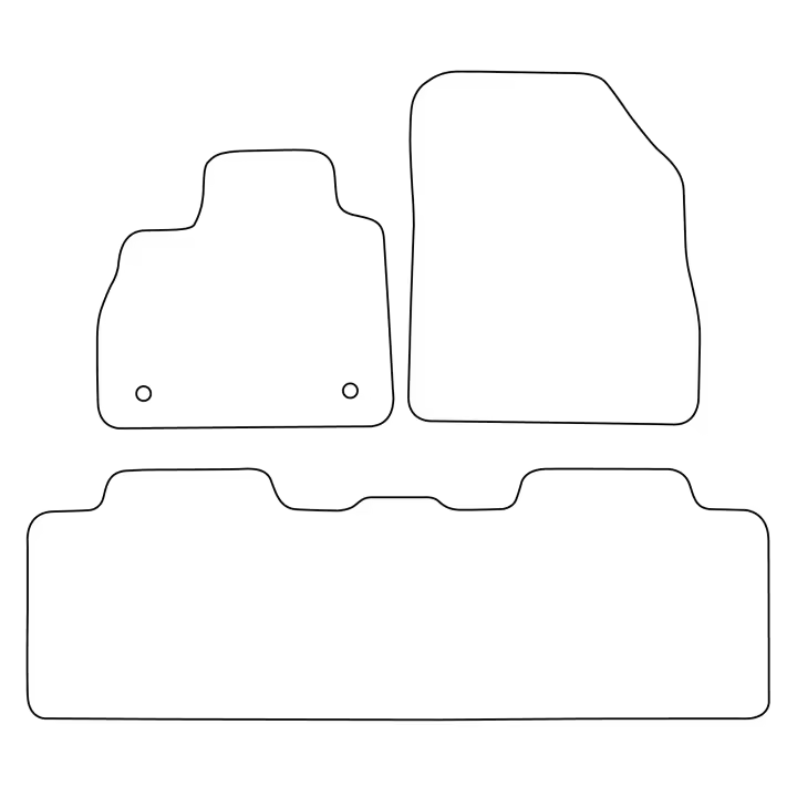 Juego de alfombrillas de velour para Renault Espace V 2014 - 5 plazas - acabado rojo - 1