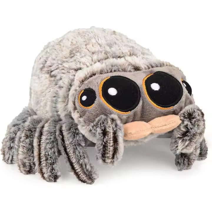 Peluche de araña: araña de 8.2 pulgadas, suave y realista, con ojos grandes, ideal para Halloween, Navidad y cumpleaños, ideal para niños y adultos. - 1