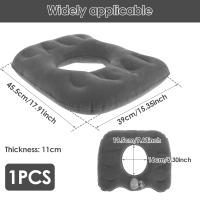 Cojín Inflable De Oficina Con Valvula Doble Y Flocado PVC Resistente Al Relleno De Agua Para Viajes Y Suministros De Oficina Cojín Portátil Para Adultos - details 1