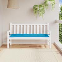 vidaXL Cojín de banco de jardín tela Oxford azul 150x50x7 cm en color Azul claro/Crema/Beige y más | acolchados duraderos para sofás de jardín terraza exterior - details 0