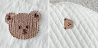 Carpetilla De Piso Para Bebés Coreana Circular Y Removible Alfombra De Tent Para Niños Bordada a Mano Tamaño Grande Algodón No Tóxico Para Edades 0-6m Hasta 7-12Años - details 0