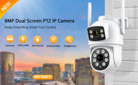 Cámara IP 8MP 4K Con Lente Dual Pantalla Dual Visión Nocturna En Color Rastreo Automático PTZ Cámara De Seguridad CCTV Impermeable ICSEE - details 0