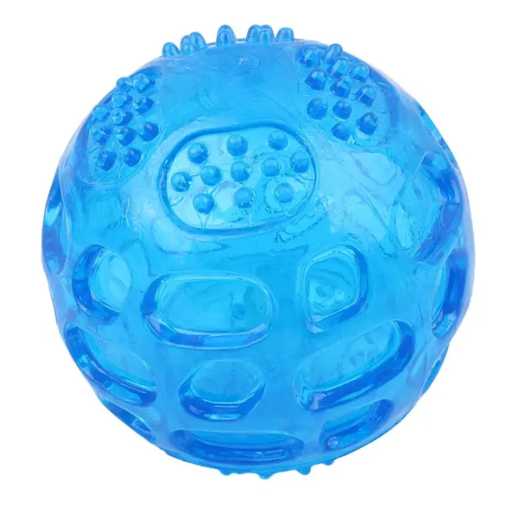 Juguete De Masticar Para Mascotas Perro Gato Pupilo Bola Sonora Limpieza De Dientes Accesorios De Juguete Para Animales De Compañía - 1