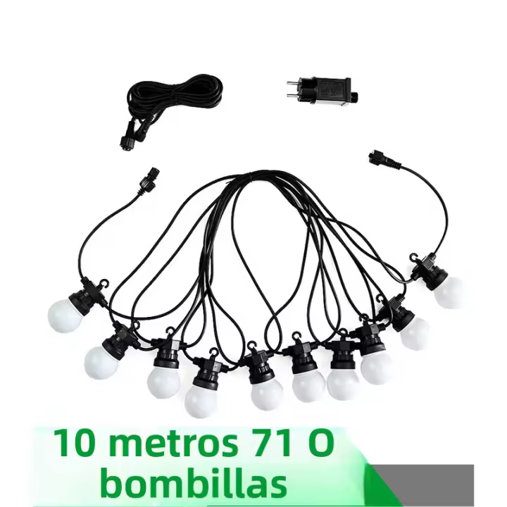 Luces De Navidad LED Impermeables G50 Para Camping Y Tent Decoración De Fiesta De Boda Adorno De Arco Iris De 23M Con Bombillas Globales - 1