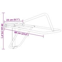 vidaXL Soporte de silla montura de pared plegable hierro negro - details 7