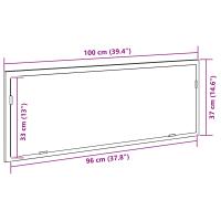 Espejo de baño LED vidaXL Negro Roble 100x8,5x37 cm Madera de ingeniería - details 7