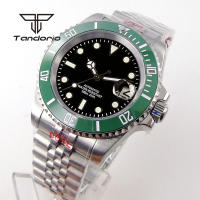 Reloj De Pulsera Automático Tandorio NH35A Date Acero Inoxidable 40mm Inmersión Diversidad Cristal De Zafiro Bisel Rotativo Luminoso - details 3