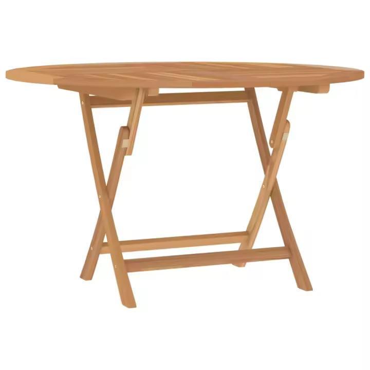 Mesa de Jardín plegable Madera de Teca Ø 110x75 cm - 1