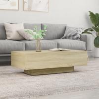 vidaXL Mesa de centro madera de ingeniería roble Sonoma 100x49,5x31 cm Mesita de Salón o Comedor o Auxiliar Mesa de Café Meuble Salón - details 1