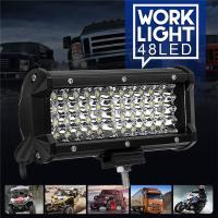 Lámpara LED De 7 Pulgadas 144W Combo Amarilla Para Tractores Camiones 4x4 SUV ATV Barco Carrocería De Coche Luz De Trabajo Y Conducción Offroad 12V 24V - details 4
