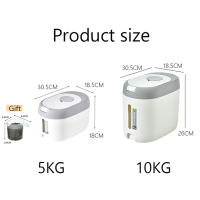 XIAOGUI Dispensador De Arroz 5KG/10KG Organizador De Cocina Contenedor De Almacenamiento Para Alimentos Juego De Botellas De Cereal Estilo Japonés Plástico - details 7