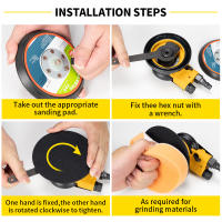 HIFESON Lijadora Orbital Pneumática De 5/6 Pulgadas Para Tratamiento De Pintura De Coche Eliminación De Oxidación Y Polvo Máquina De Pulido Y Lijado - details 11