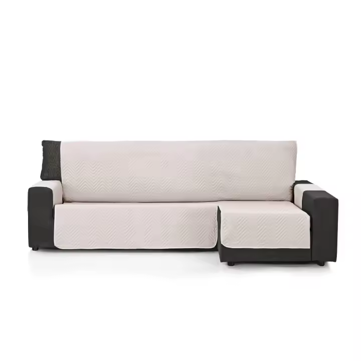 Funda Cubre Sofá Chaise Longue Mont Lino - Válido para Chaise Longue Izquierdo y Derecho - Protector de sofá - Fabricado en España - S&T Sofa Covers - 1