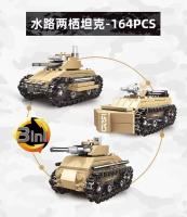 Bloques De Construcción DIY 1028pcs World War 2 Military Vehicle Tank 8in1 Avión Camión Modelo Para Niños Juguetes De Construcción - details 12