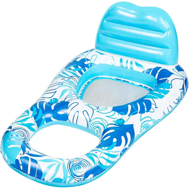 Flotadores Inflables para Piscina, Reclinable para Adultos, Flotador de Piscina con Respaldo Ajustable, Silla Flotante con Portavasos y Reposapiés para Fiesta de Verano en la Piscina - 1