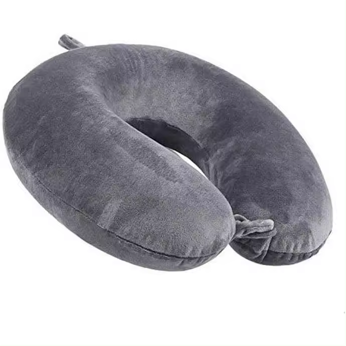 ARISE SHOP-Almohada de Viaje para Cuello, Cojin de Apoyo para el Cuello de Espuma Viscoelástica, Almohada Ortopédica Cervical, Almohada de Espuma Suave con Memoria para uso en Coche, Avión y Hogar.COLOR ALEATORIO - 1