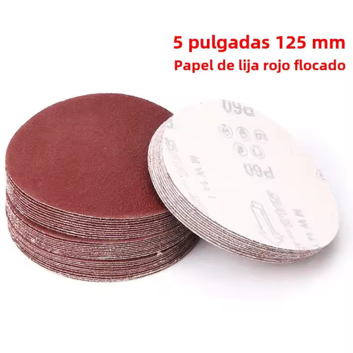 Set De 30 Piezas De Papel De Herramienta De Pulido Y Mezcla De 5 Pulgadas 125mm Para Madera Y Metal Discos De Lijado Y Pulido - 1