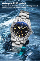Reloj De Pulsera De Cuarzo Para Hombre ADDIESDIVE GMT 39mm Luminoso Calendario Resistente Al Agua 20ATM Acero Inoxidable - details 2