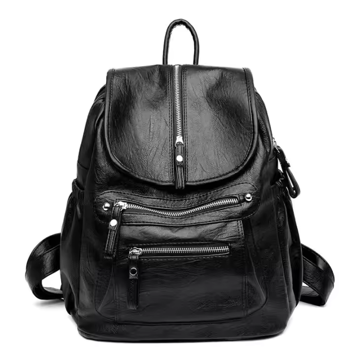 Mochila de cuero de alta calidad para mujer bolso de hombro femenino Vintage bolso de viaje para mujer Mochilas escolares para niñas - 1