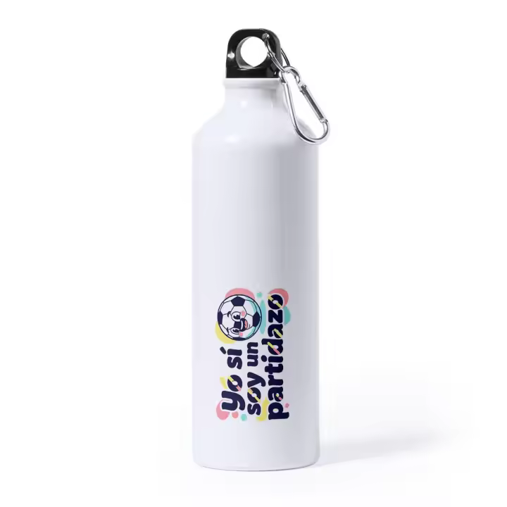 MERCHANDMANIA Bidón Grande 800 ml acero inoxidable frase motivadora graciosa futbol cuerpo chiste deporte deportivo con mosqueton botella - 1