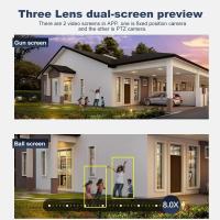 Cámara de vigilancia exterior, cámara de vigilancia Wifi para exteriores de doble lente de 2,4 Ghz, detección humana-IP66 resistente al agua - details 3