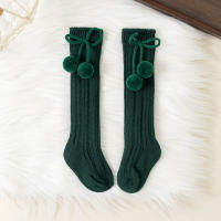Calcetines Altos De Encaje Para Bebés Y Niñas Con Bola De Cereza Para Otoño Invierno Calcetines De Princesa Para Niños De 0 a 5 Años Calentadores De Piernas Hechos De Algodón Y Poliéster - details 22