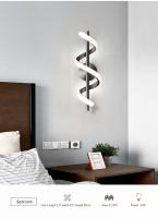 Lámpara De Pared LED Minimalista Nórdica Para Dormitorio Y Sala De Estar En Blanco Negro Y Oro Iluminación Decorativa Para Pasillo Y Corredor - details 5