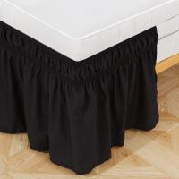 Envolvente De Cama Elástico Ruffles Seda 100% Color Sólido Resistente Al Desvanecimiento Tamaño Twin Full Queen King - details 3