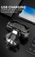 Luz De Pesca LED Fuerte Con Cinco Cabezas Impermeable Recargable Por USB Luz De Mano Ultra Brillante Para Exteriores - details 2
