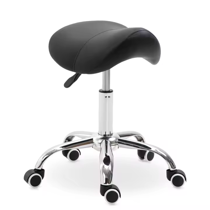 HOMCOM Silla Trabajo Taburete Ruedas Giratorias Taburete Cosmetica Dentista Peluqueria - 1