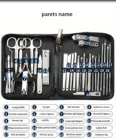 Kit De Aseo De Uñas De Acero Inoxidable Premium 30Pcs - Tijeras De Cutícula Profesionales Y Cortauñas Para Dedos Y Pies - details 7