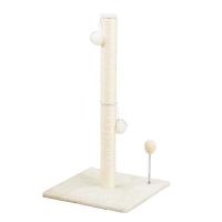Poste Rascador para Gatos con Base Estable, Pelotas de Juego, Color Beige,40*40*83cm - details 0