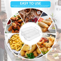 Rack De Air Fryer En Acero Inoxidable 1/2/3 Capas Grill Deshidratador Rack Plegable Accesorios Cocina Herramientas De Cocina - details 3