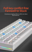 Teclado Mecánico De Juego MUCAI MK61 61 Teclas Switches Rojos Cableado Desmontable RGB Retroiluminado Intercambiable Caliente - details 4