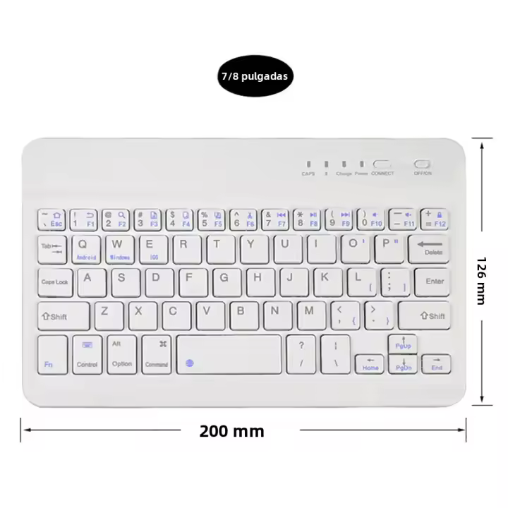 Teclado Inalámbrico Bluetooth Universal Con Funda De Cuero Para Soporte De Tablet iPad 7 8 Pulgadas 9 10 Pulgadas iOS Android Windows - 1