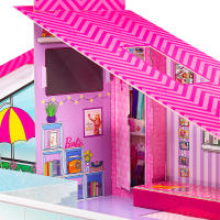 Barbie Casa de muñecas juguete, Dreamhouse, 2 plantas, estructura y muebles de cartón para montar, incluye muñeca, instrucciones de montaje, mide 79x38x70 cm, +4 años - details 4
