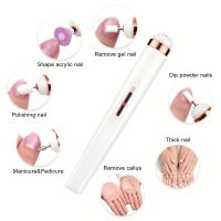 Máquina De Uñas Eléctrica Con 15 En 1 Y Luz Mini Herramientas De Manicura Eléctricas Para Eliminación De Gel Portátil Y Artísticas - details 3