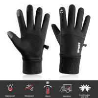 Guantes Térmicos De Invierno Para Ciclismo Deportes Al Aire Libre Motocicleta Esquí Toque De Pantalla Linterna De Poliéster Unisex - details 0