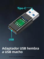 Adaptador USB Femal a Macho Convertidor/Extensores Para Cargador De Coche Computadora Y Smartphone Compatible Con Mini USB - details 3