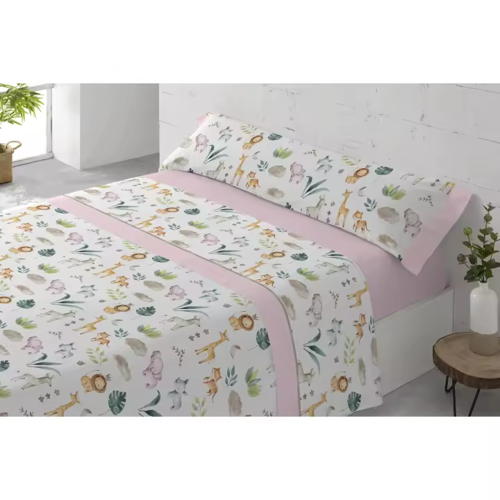Plusdescanso- Juego de sábanas completo El Barco BRISA. Formada por bajera, encimera y funda de almohadas. Fabricadas con algodón de alta calidad, con tratamiento anti piling. - 1