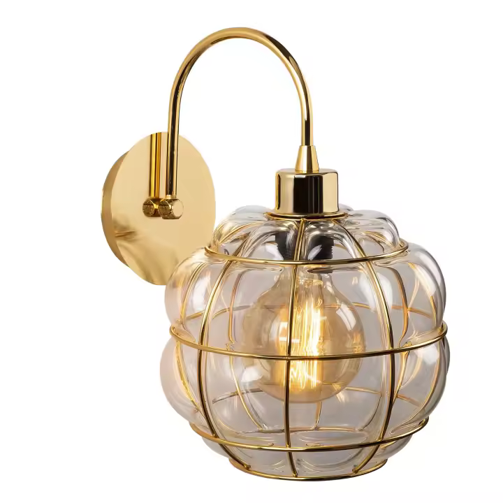 Aplique de pared WELLHOME, Estructura de metal Color Oro - 1