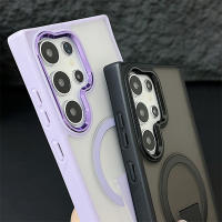 Funda De Teléfono Magnética De Lujo Mate Y Transparente Para Samsung Galaxy S24 S23 Ultra plus Compatible Con Magsafe Carga Inalámbrica Soporte Trasero Resistente a Arañazos Y Huellas Con Soporte Y Almohadilla Antideslizante - details 7
