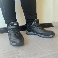 Botas De Invierno Impermeables Para Hombre Botas De Nieve Calcas Altos No Slip Casuales Con Suela De Goma Tapicería Plush Talla True - details 5