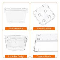 Juego De 10 Organizadores De Cajones Versátiles - Tazas Y Divisores De Plástico Transparente En 4 Tamaños Para Almacenamiento Perfecto De Maquillaje Y Cocina - details 5
