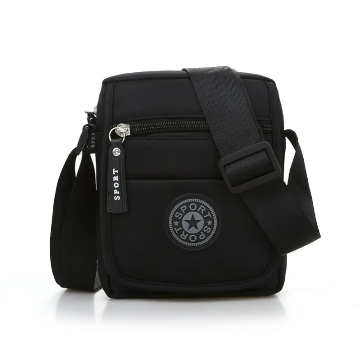 Bolso pequeño de hombre bandolera bandolera nylon repelente al agua casual - 1