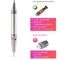 Máquina De Uñas Eléctrica Profesional Recargable 35000RPM Accesorios De Uñas Pulidora De Gel De Uñas Bajo Ruido Con Carga USB - details 5