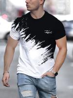 Camiseta De Hombre Con Cuello Redondo Y Manga Corta Para Deporte Al Aire Libre Ropa Casual De Calle Camiseta Transpirable Y De Secado Rápido - details 7